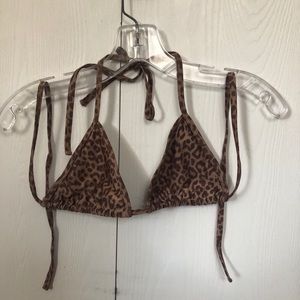American Apparel cheetah bikini top size M